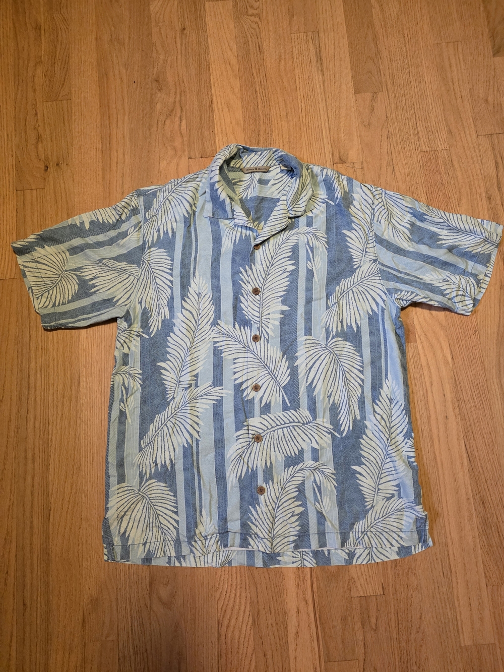 Tommy Bahama Palm-Leaf Button Down Shirt Size M